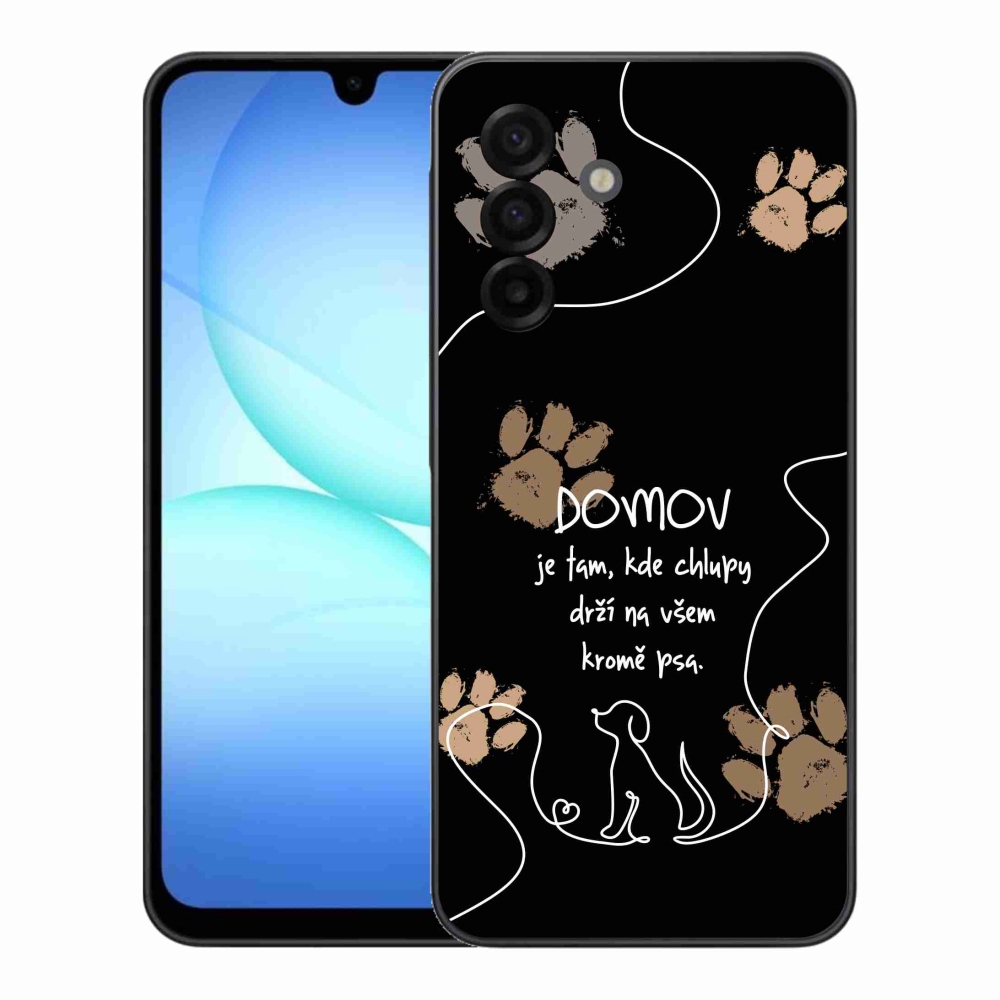 Gél borítás mmCase Samsung Galaxy A17 4G/5G - kutya motívum fekete háttérrel