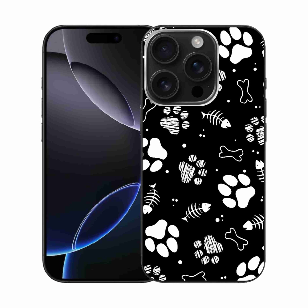 Zselés borítás mmCase iPhone 16 Pro készülékhez - kutyamancsok