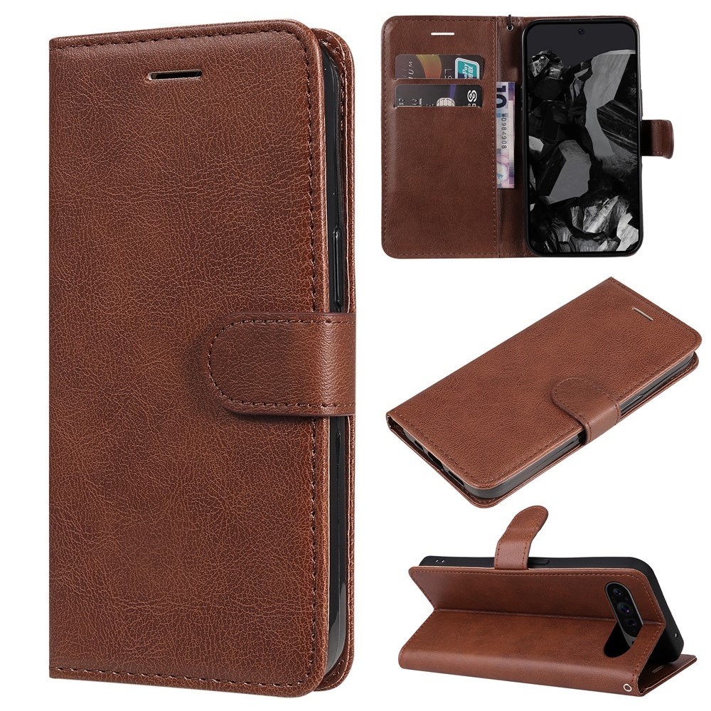 Könyvtáska a Google Pixel 10 Pro XL/Pixel 9 Pro XL számára - barna színben