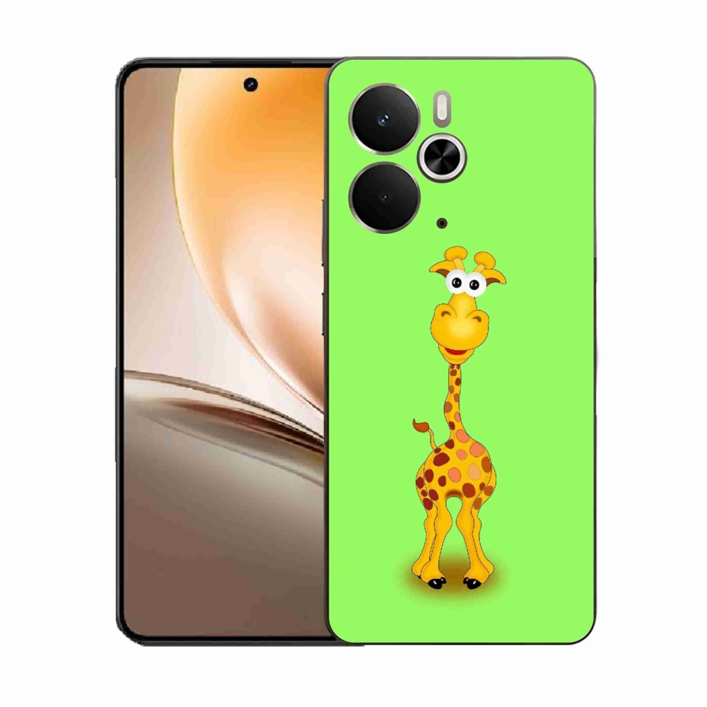 Gél borító mmCase a Realme 14 5G/14T 5G készülékhez - rajzfilm zsiráf