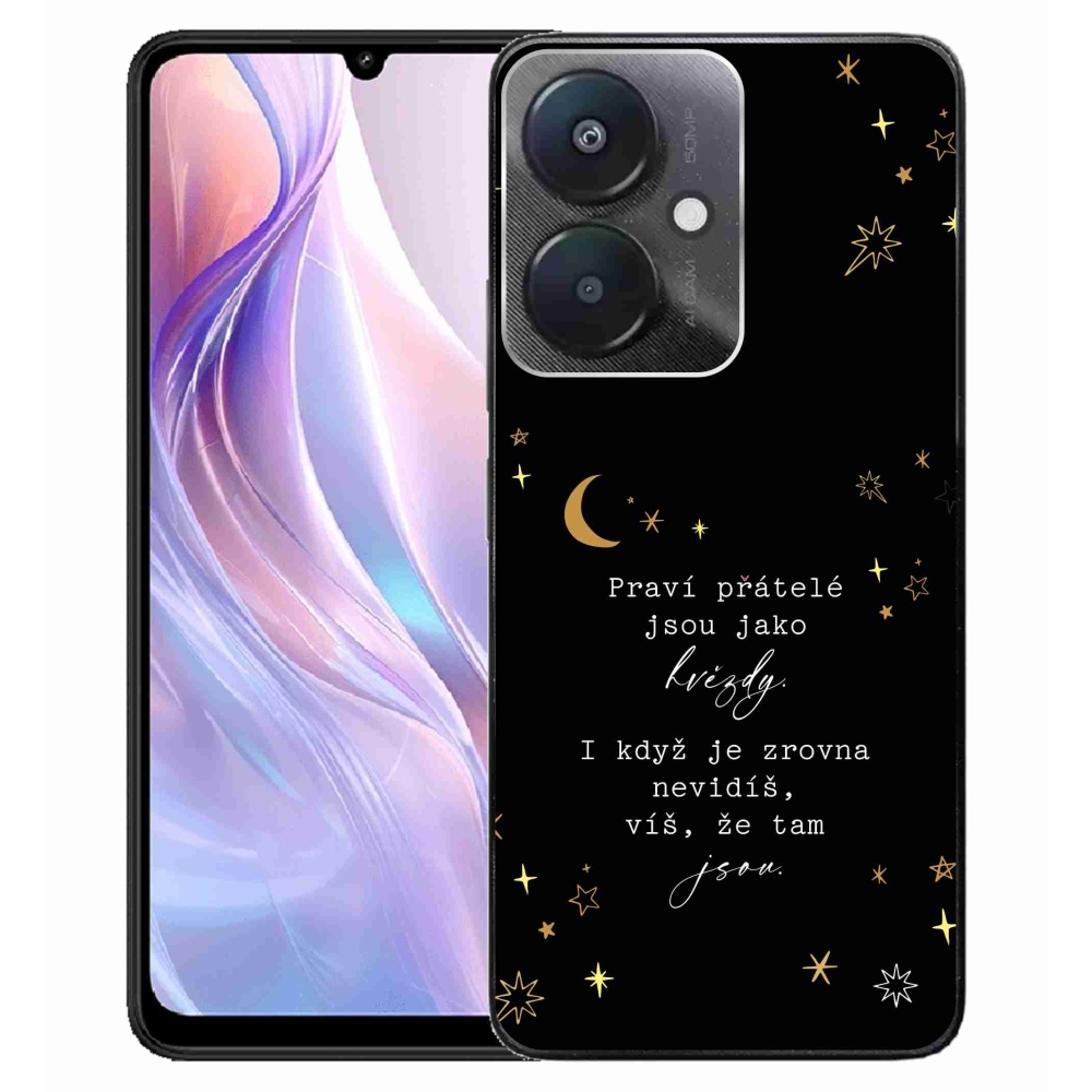 Gél borítás mmCase a Xiaomi Redmi 13C 5G - Idézet 6 fekete háttérrel