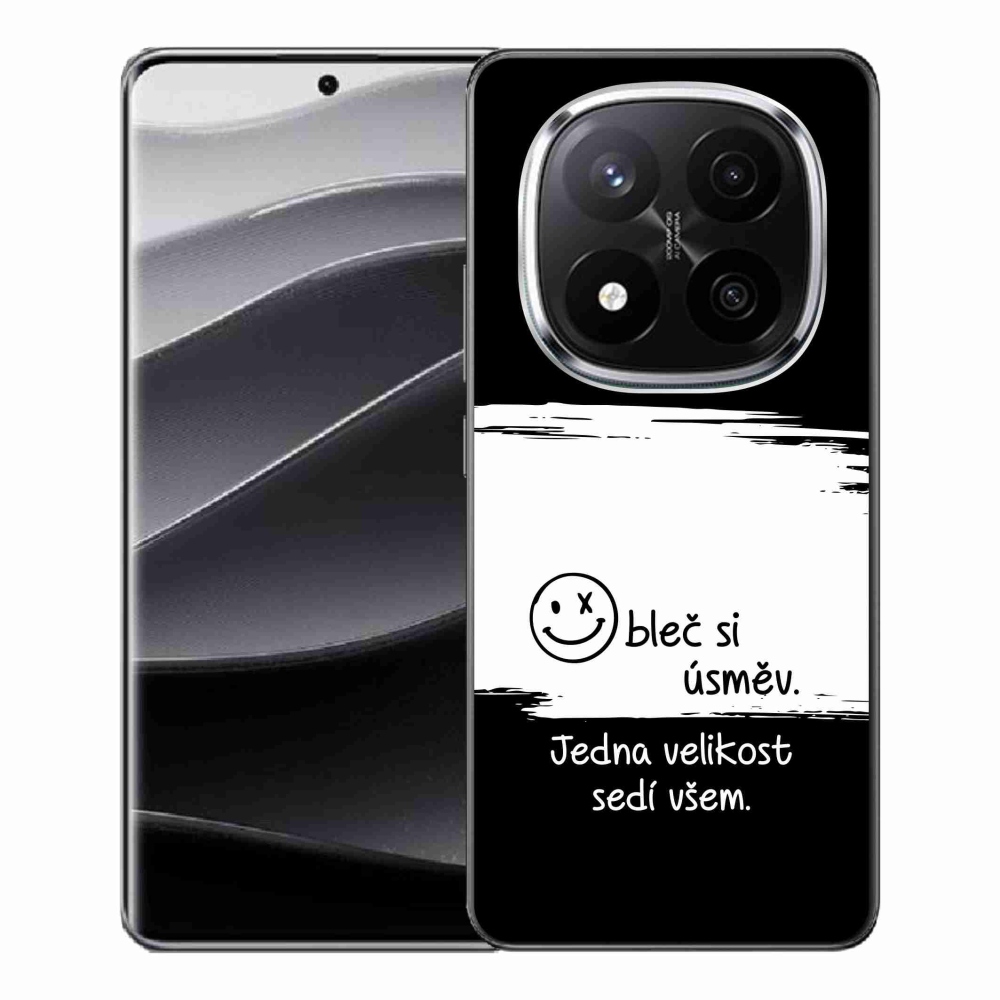 Gél borító mmCase a Xiaomi Redmi Note 14 Pro+ 5G számára - vicces szöveg 8 fekete és fehér háttérrel