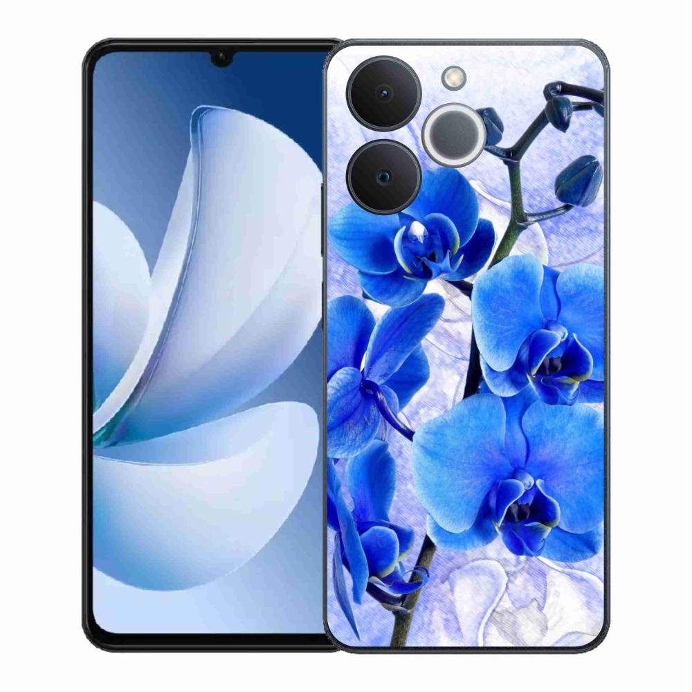 Zselés borító mmCase a Realme Note 70T készülékhez - kék virágok