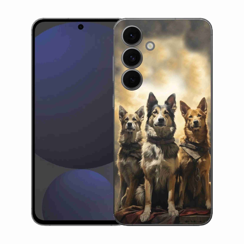 Zselés borítás mmCase Samsung Galaxy S25 FE - három kutya