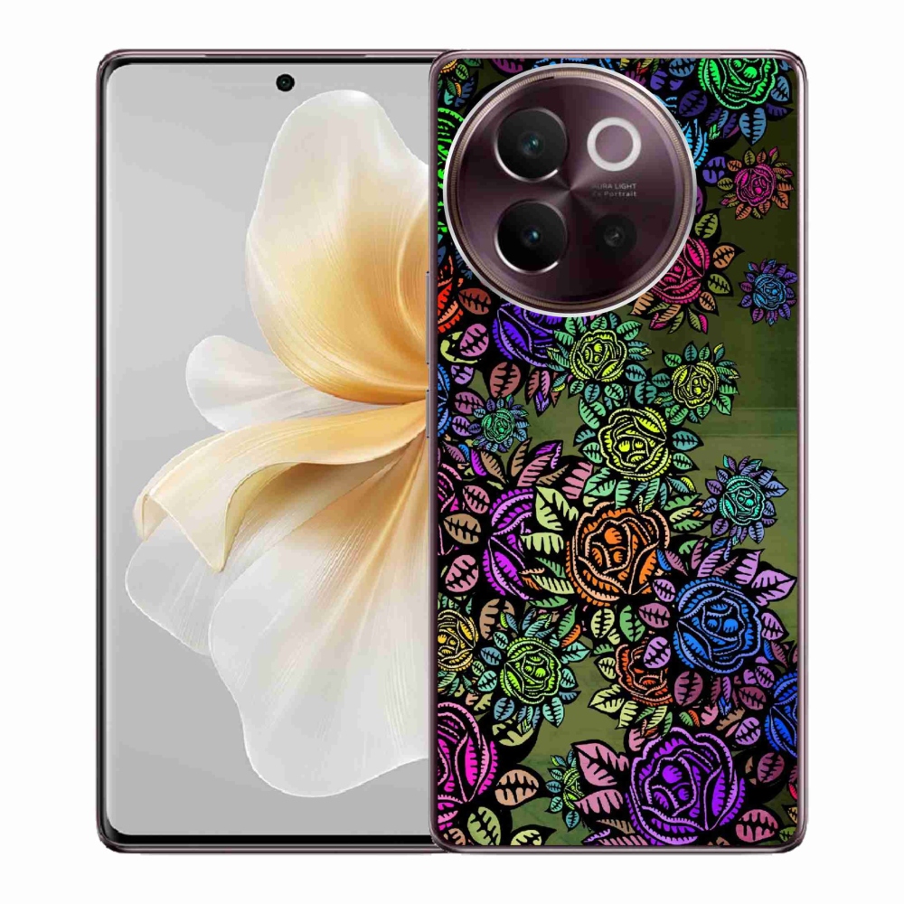 Gél borító mmCase a Vivo V40 Lite 5G készülékhez - virágok 6