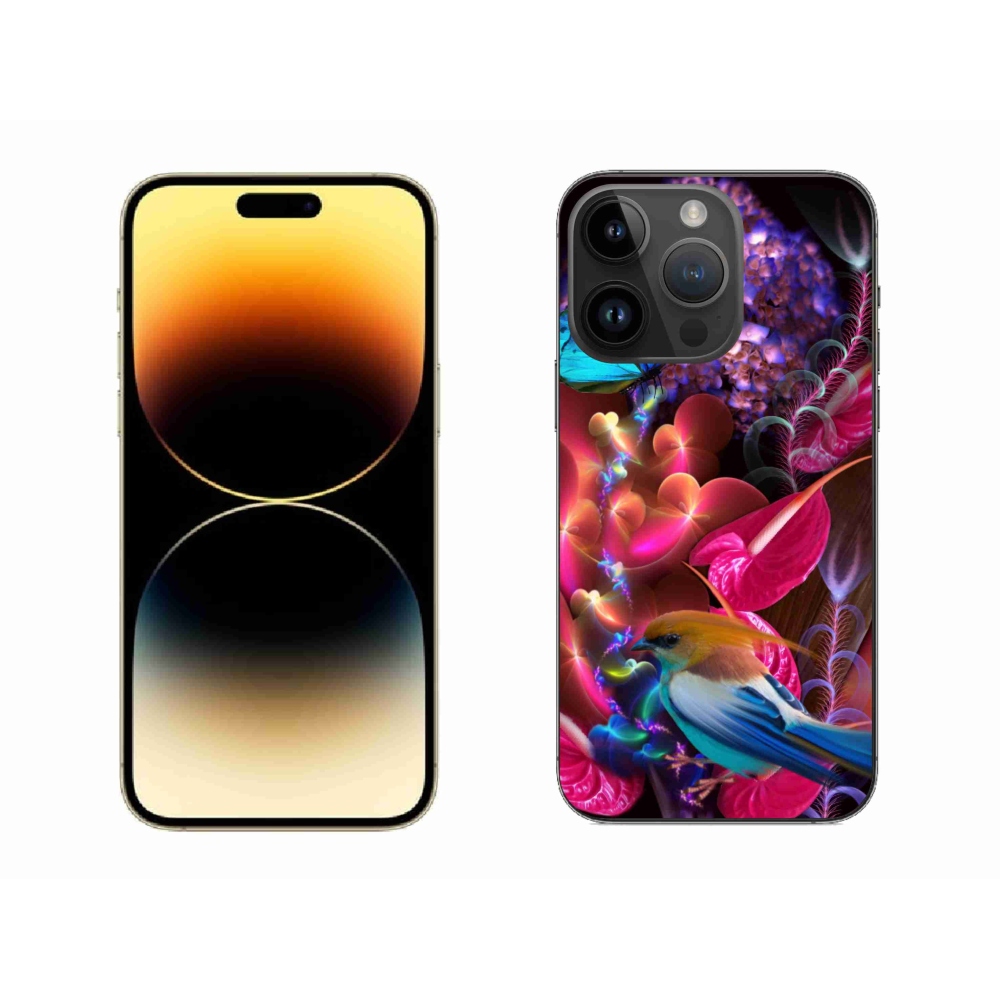 Zselés borítás mmCase iPhone 14 Pro Max készülékhez - színes virágok