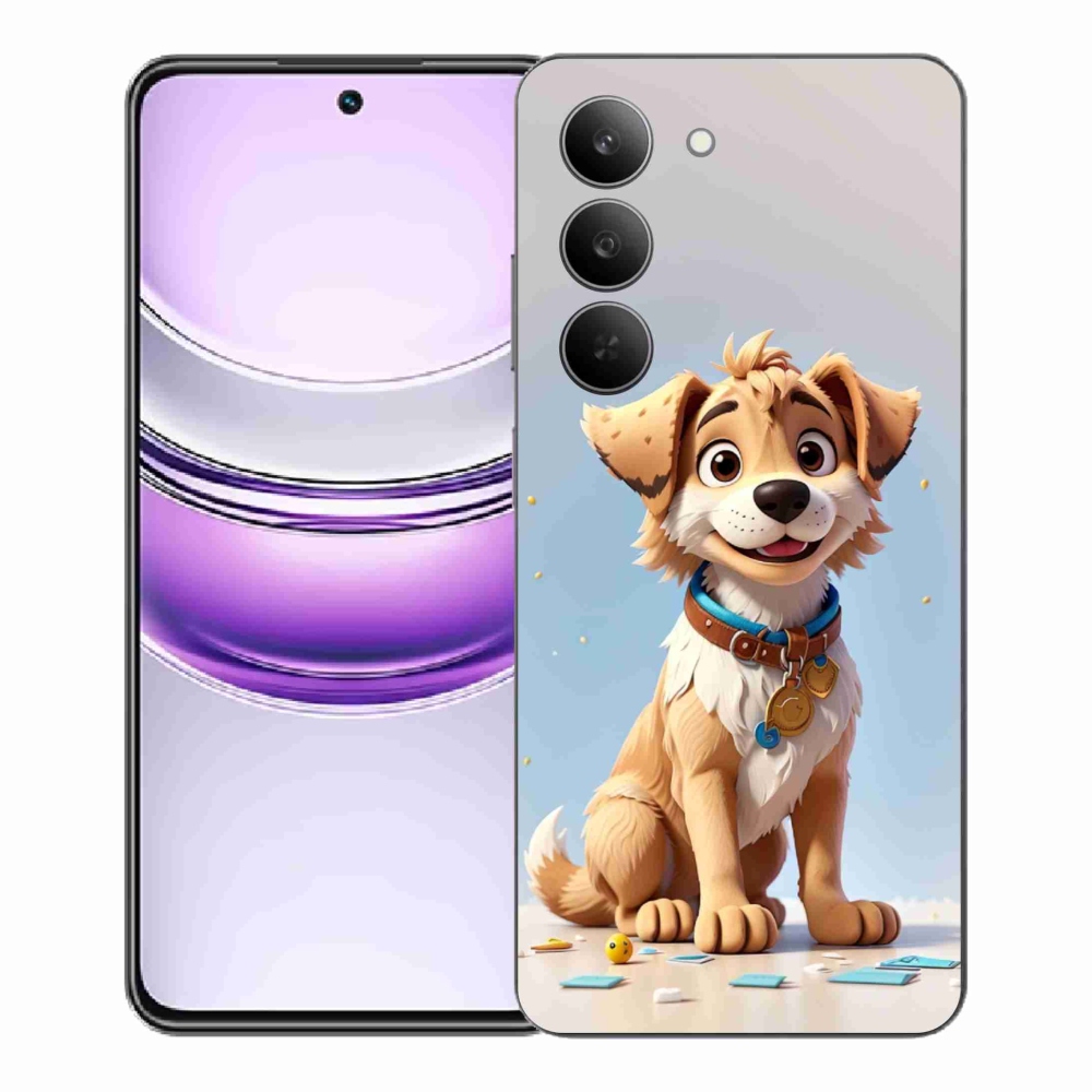 Gél borító mmCase a Realme 14x 5G készülékhez - rajzfilm kiskutya