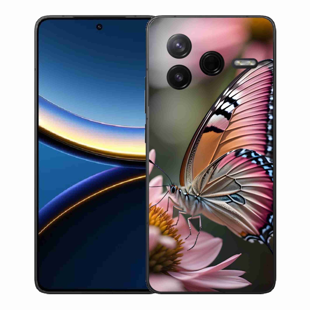 Gél borítás mmCase a Xiaomi Poco F7 Pro számára - színes pillangó