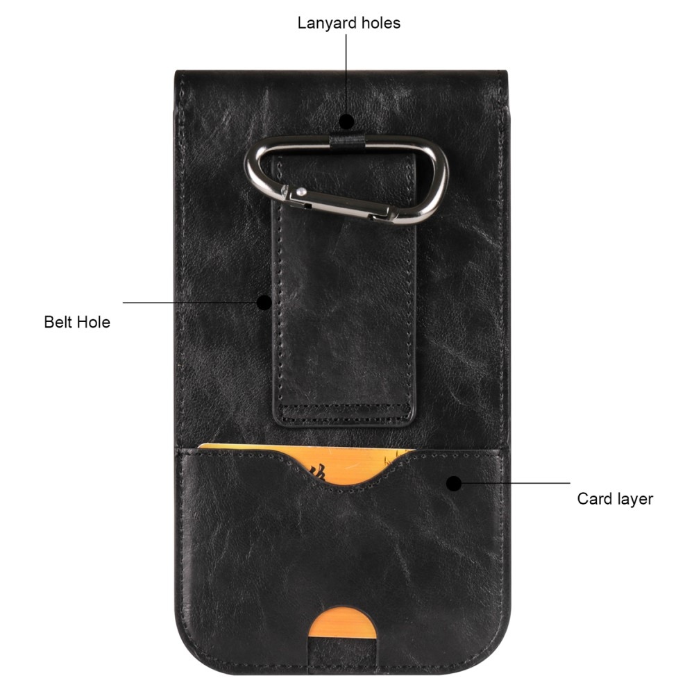 Pouch univerzális övtáska 6,7 hüvelykig terjedő telefonokhoz - fekete színben