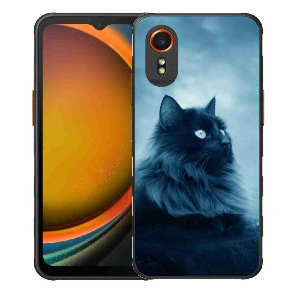 Gél tok mmCase a Samsung Galaxy Xcover 7 készülékhez - fekete macska 1
