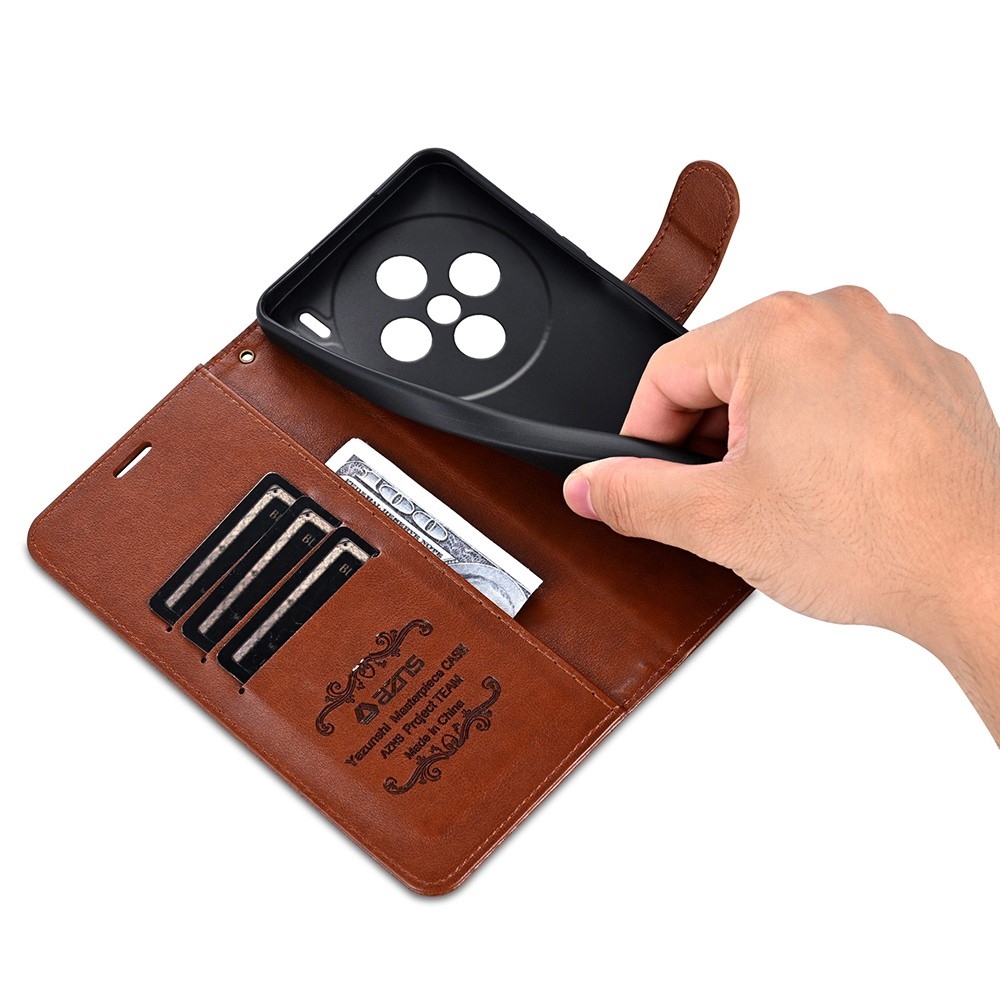 AZNS könyvtáska a Vivo X200 5G készülékhez - barna