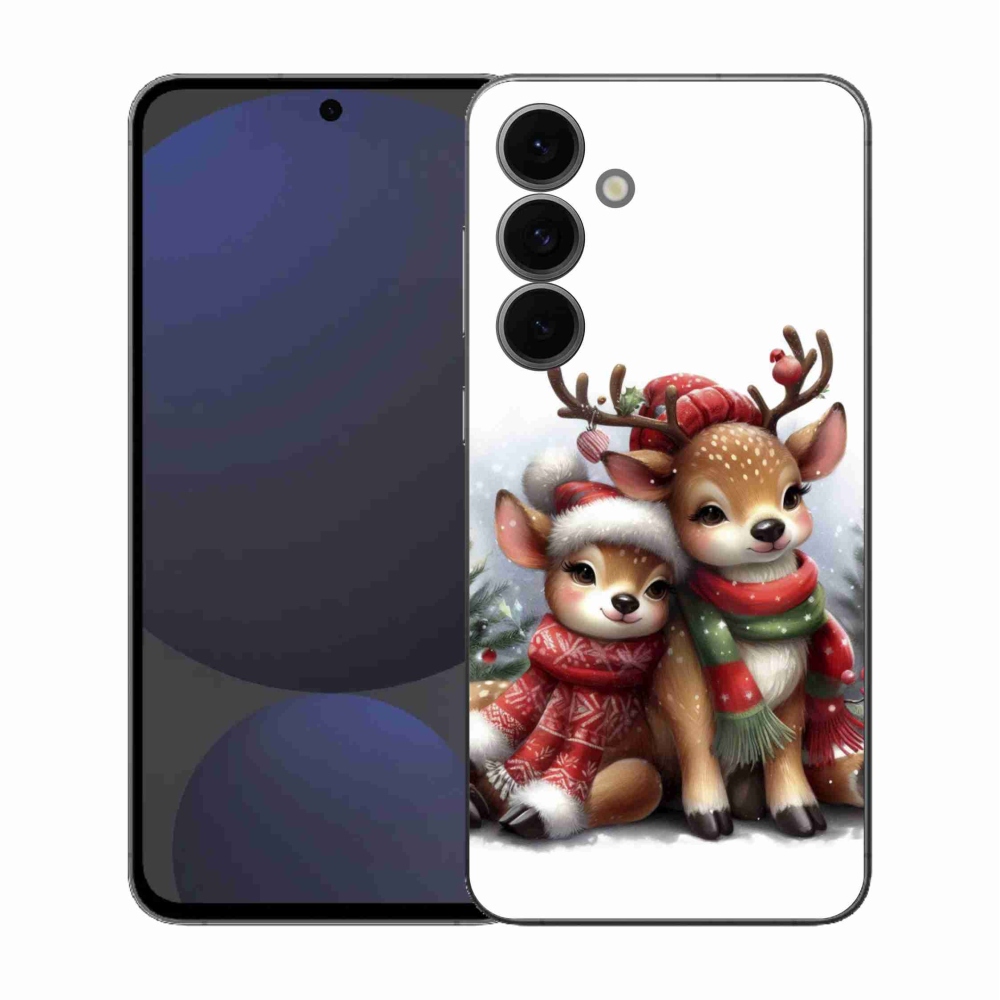 Zselés borítás mmCase Samsung Galaxy S25 FE - karácsonyi rénszarvashoz