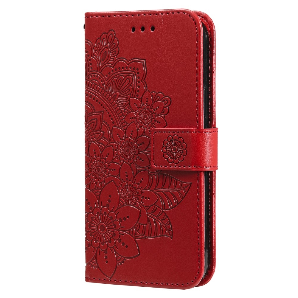 Mandala könyv tok iPhone 15 Pro készülékhez - piros