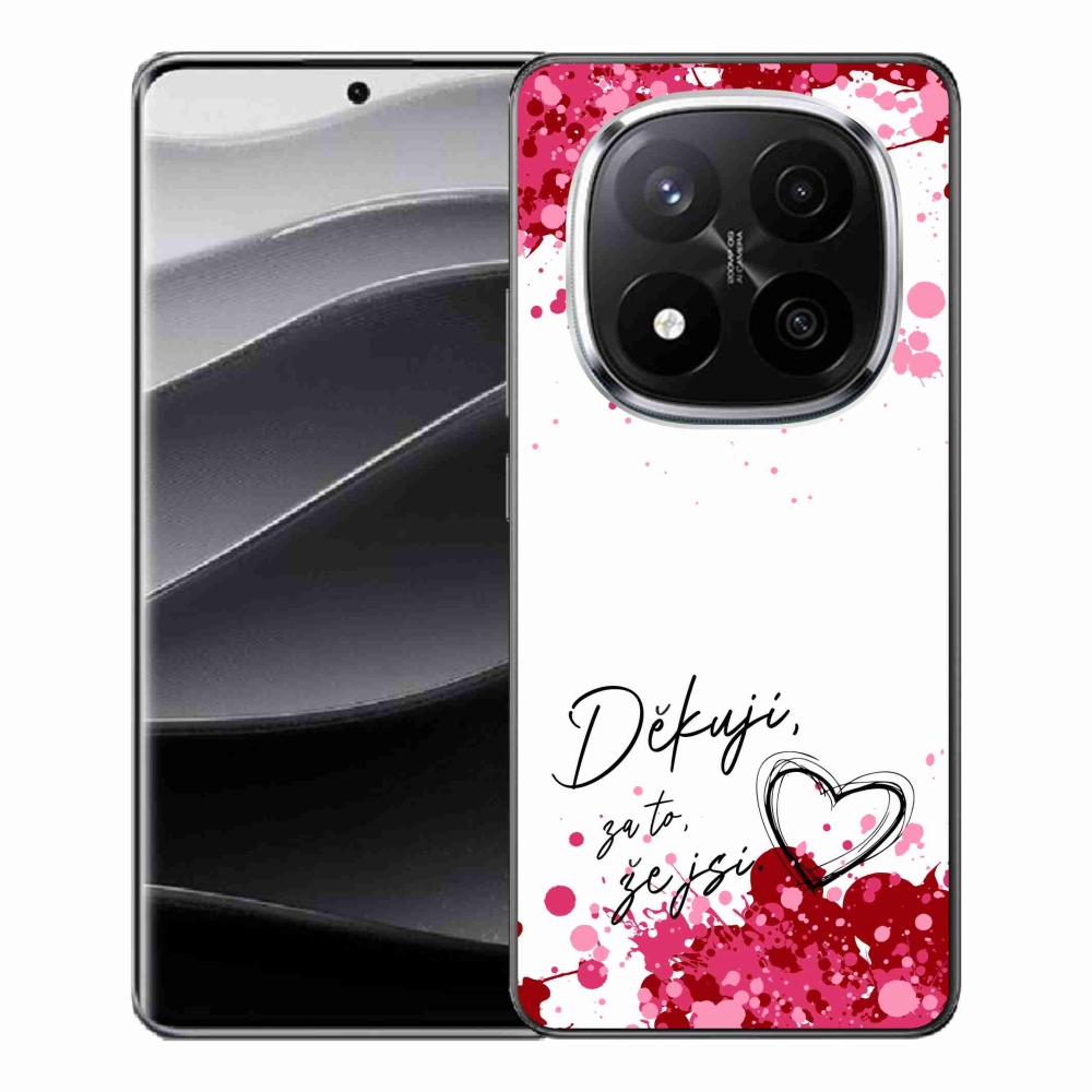 Gél borító mmCase a Xiaomi Redmi Note 14 Pro+ 5G - szerelem szöveg 2 fehér háttérrel