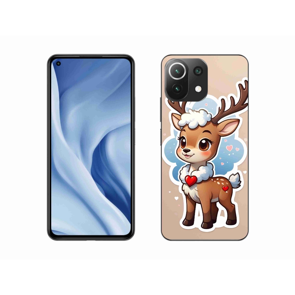 Gél borító mmCase a Xiaomi 11 Lite 5G NE számára - rajzfilm rénszarvas