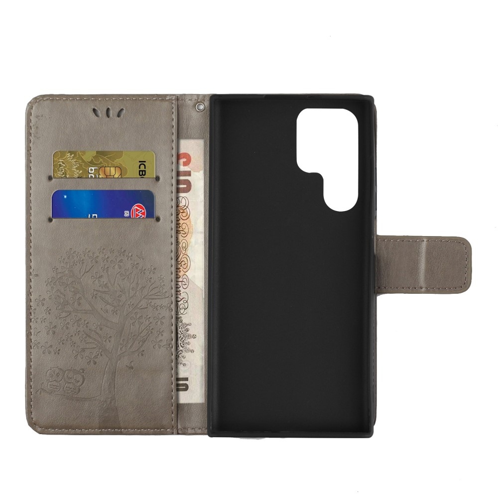 Fa könyv tok Samsung Galaxy S24 Ultra készülékhez - szürke