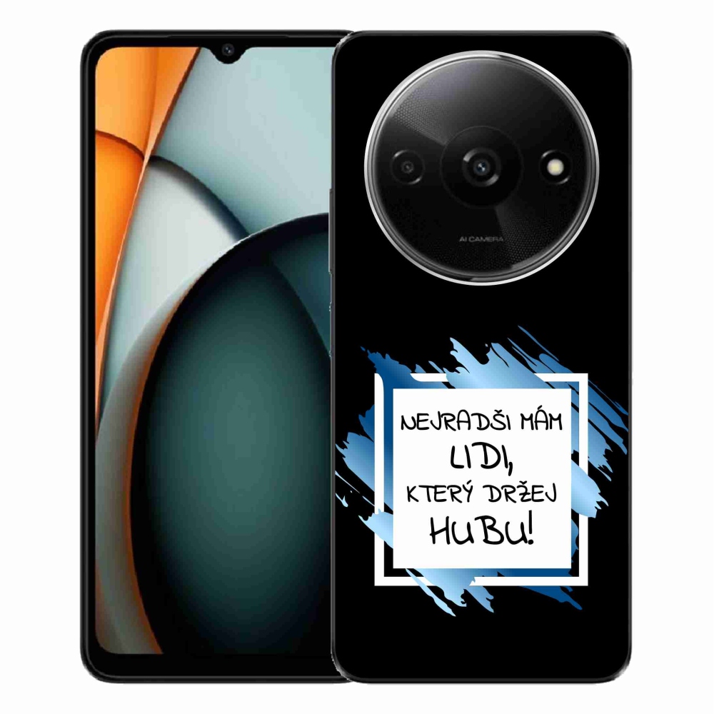 Gél borító mmCase a Xiaomi Redmi A3-hoz - vicces szöveg 7 fehér és fekete háttérrel