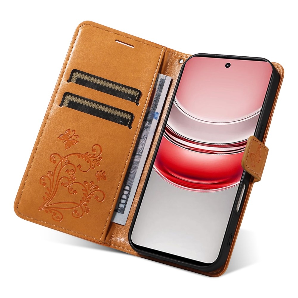 Nagy pillangó könyvtáska a Realme C75 készülékhez - sárga