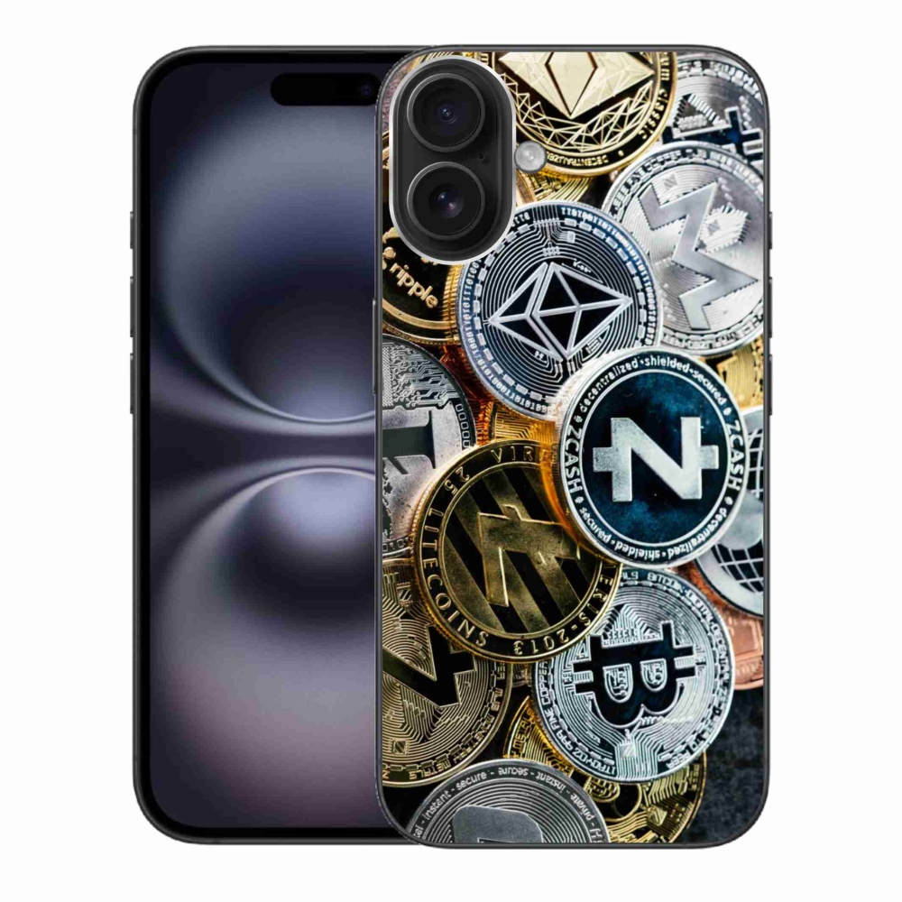 Gél borítás mmCase iPhone 16 Plus készülékhez - kriptovaluták