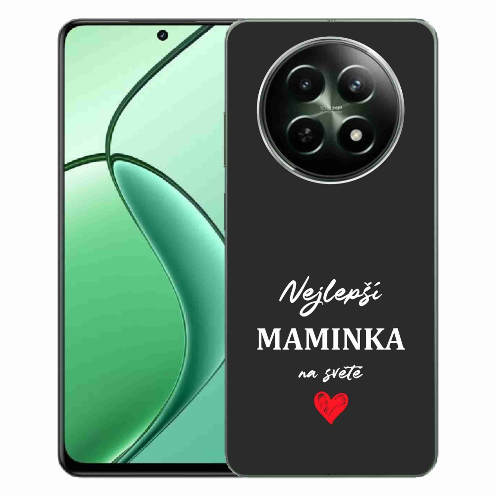 Gél borító mmCase a Realme 12 5G/12x 5G - legjobb anya 1 fekete háttérrel