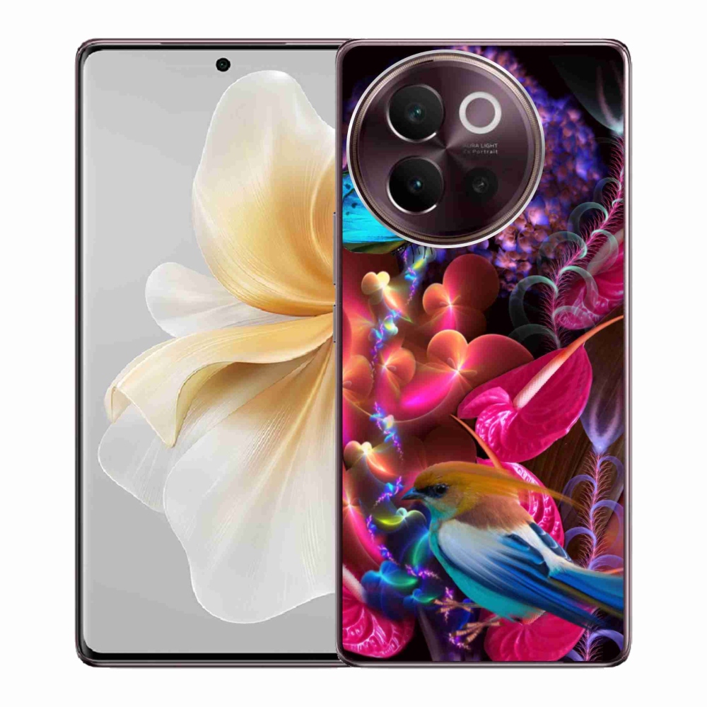 Gél borító mmCase a Vivo V40 Lite 5G készülékhez - színes virágok