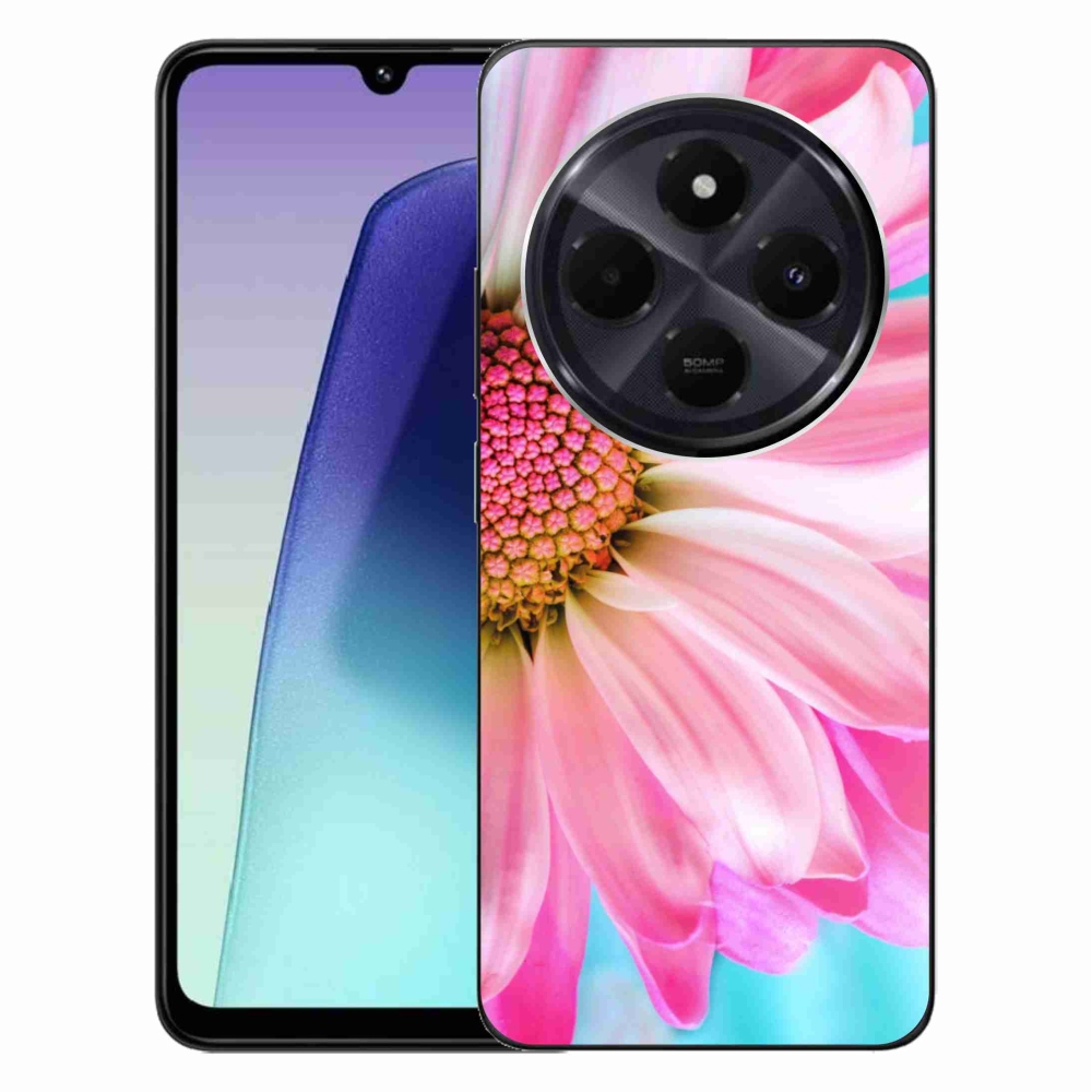 Gél borítás mmCase a Xiaomi Redmi 14C/Poco C75-hez - rózsaszín virág