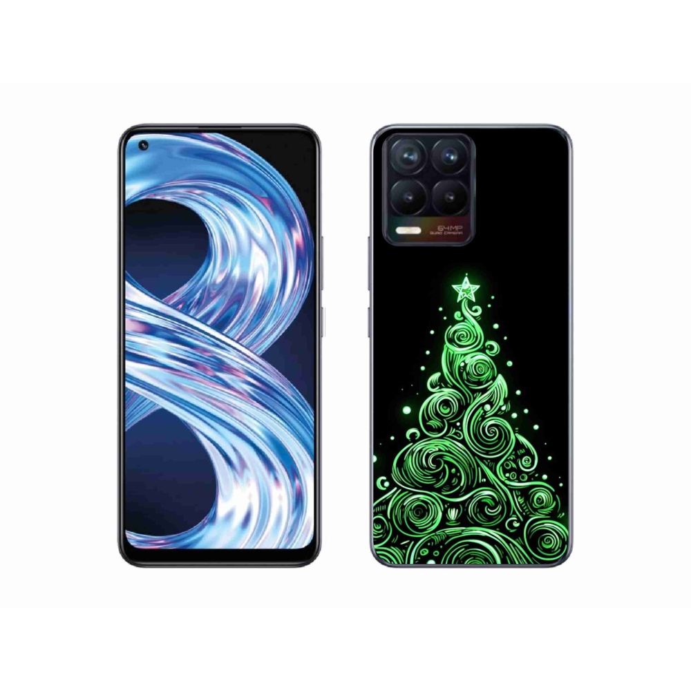 Gél borítás mmCase a Realme 8 4G-n - neon karácsonyfa 3