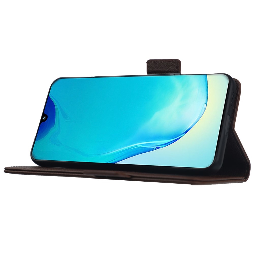 Tárcás könyv tok Vivo X80 Lite-hoz - barna