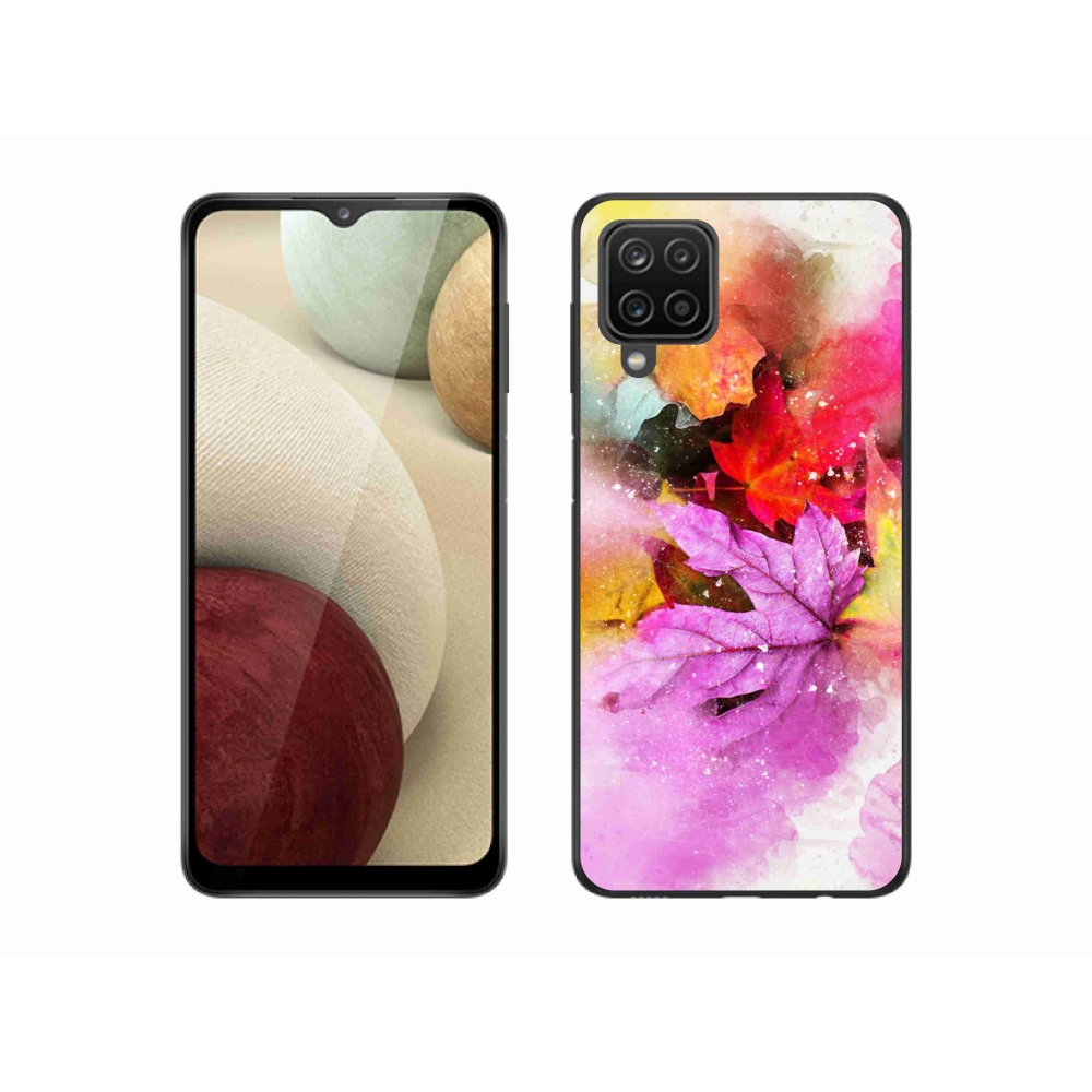 Gél borítás mmCase Samsung Galaxy A12 készülékhez - színes levelek