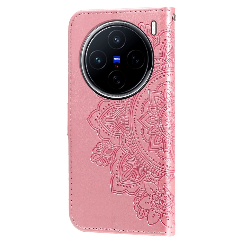 Mandala könyv tok a Vivo X200 5G készülékhez - rózsaszín