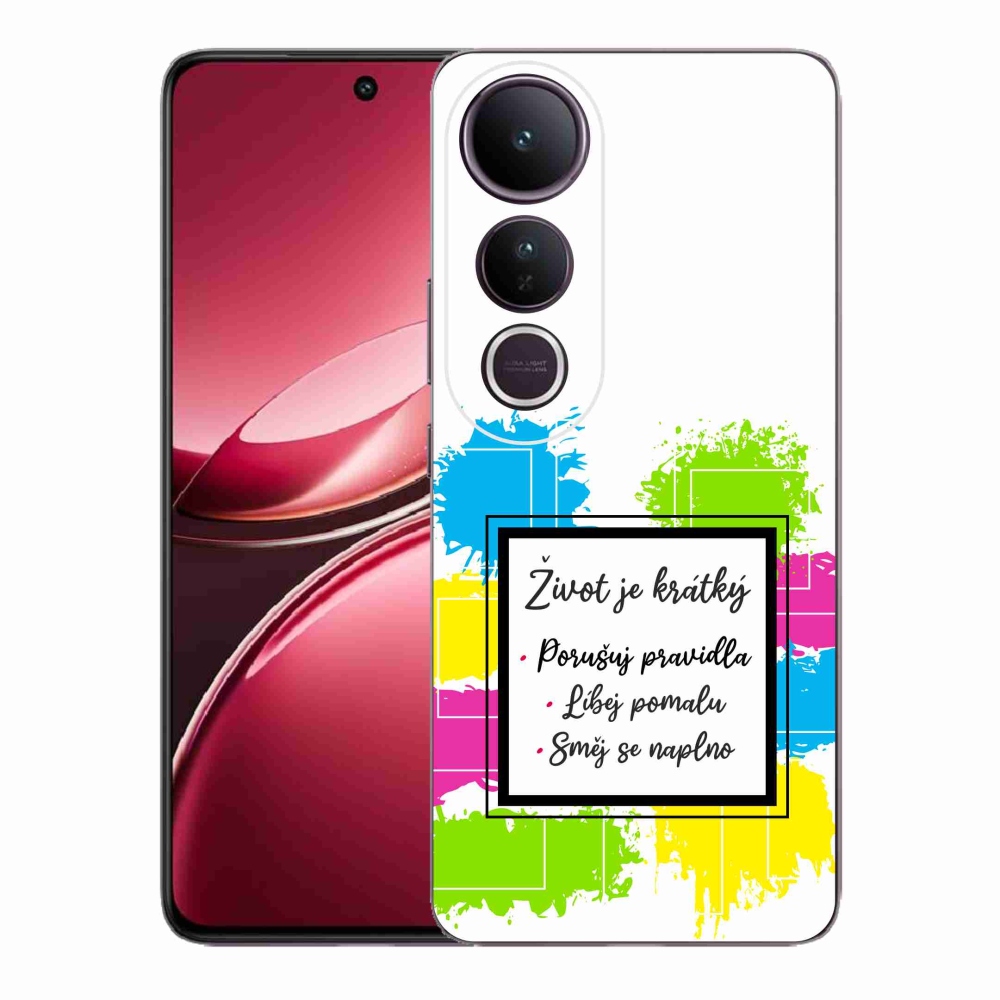 Gél borítás mmCase a Vivo V50 Lite 4G/5G készülékre - Idézet 5 fehér háttér