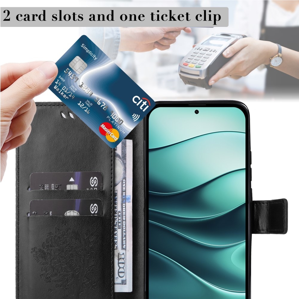 Fák könyve tok Xiaomi Redmi Note 14 5G - fekete