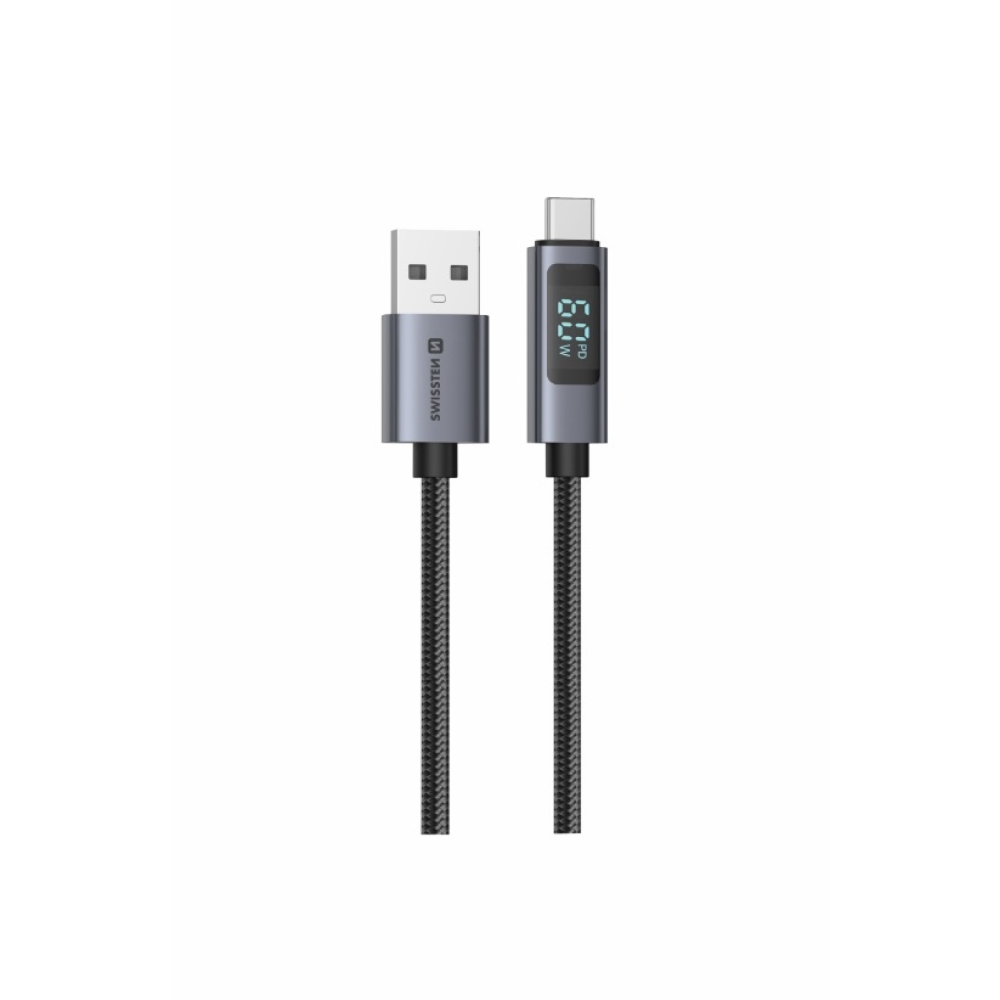 Swissten LCD kábel USB-A / USB-C 1.5m