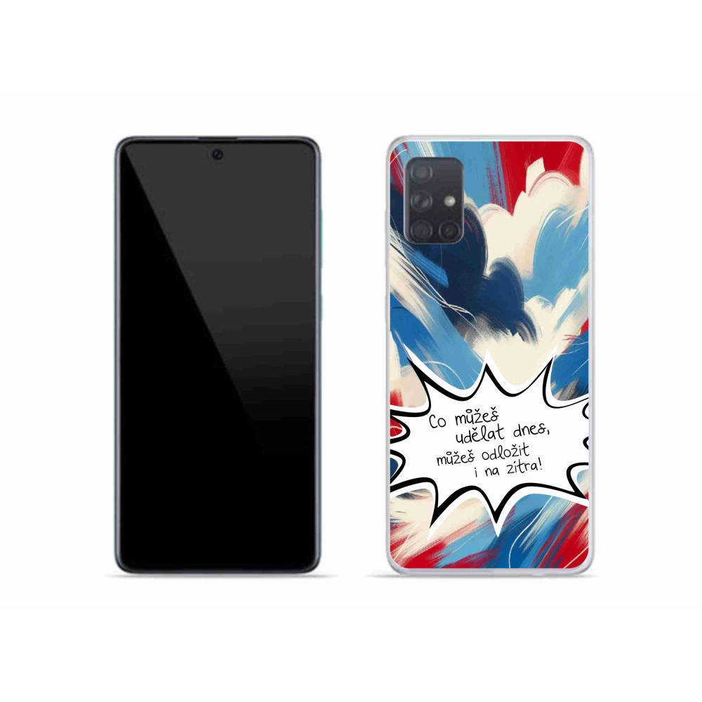 Gél borító mmCase Samsung Galaxy A51 készülékhez - vicces szöveg 9 fehér háttér