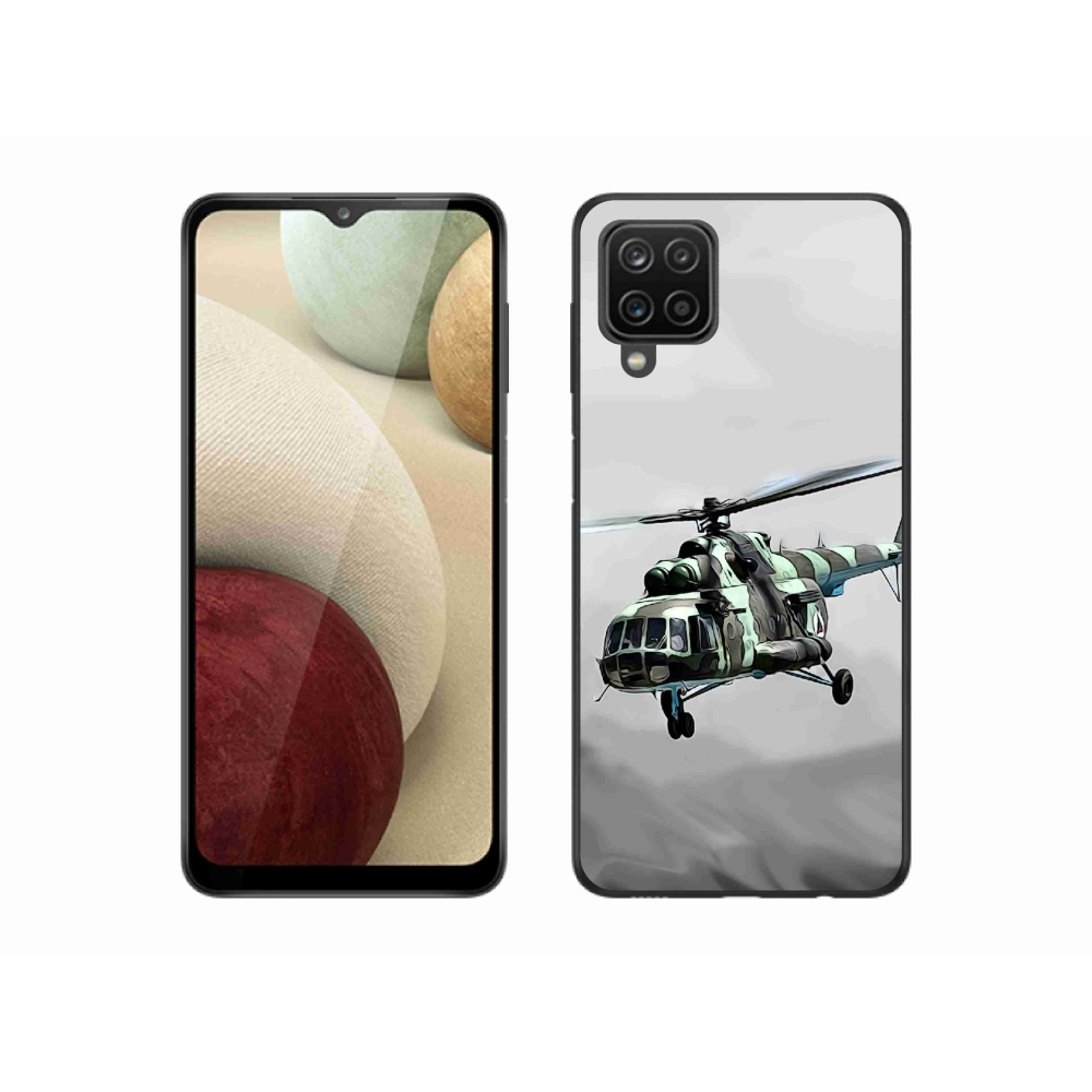 Gél borítás mmCase Samsung Galaxy A12 - katonai helikopterhez