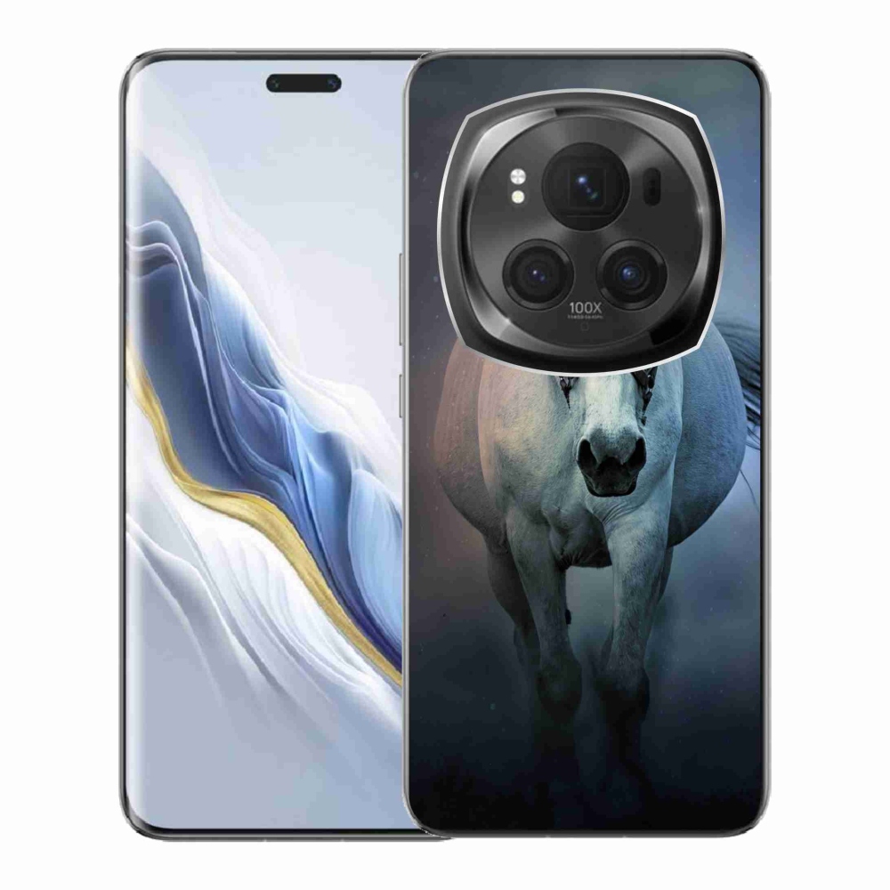Gél tok mmCase a Honor Magic 6 Pro 5G számára - futó fehér ló
