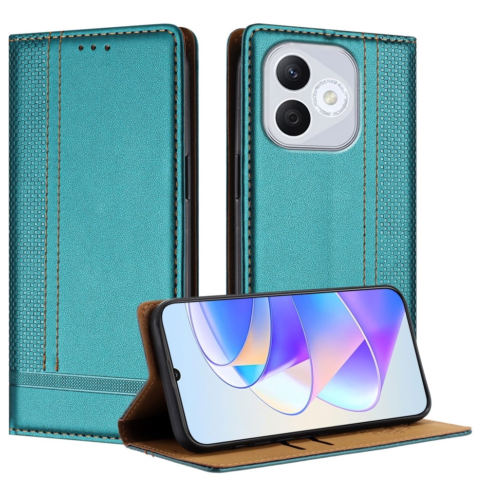 L-alakú könyvtáska Honor 400 Lite-hoz - zöld