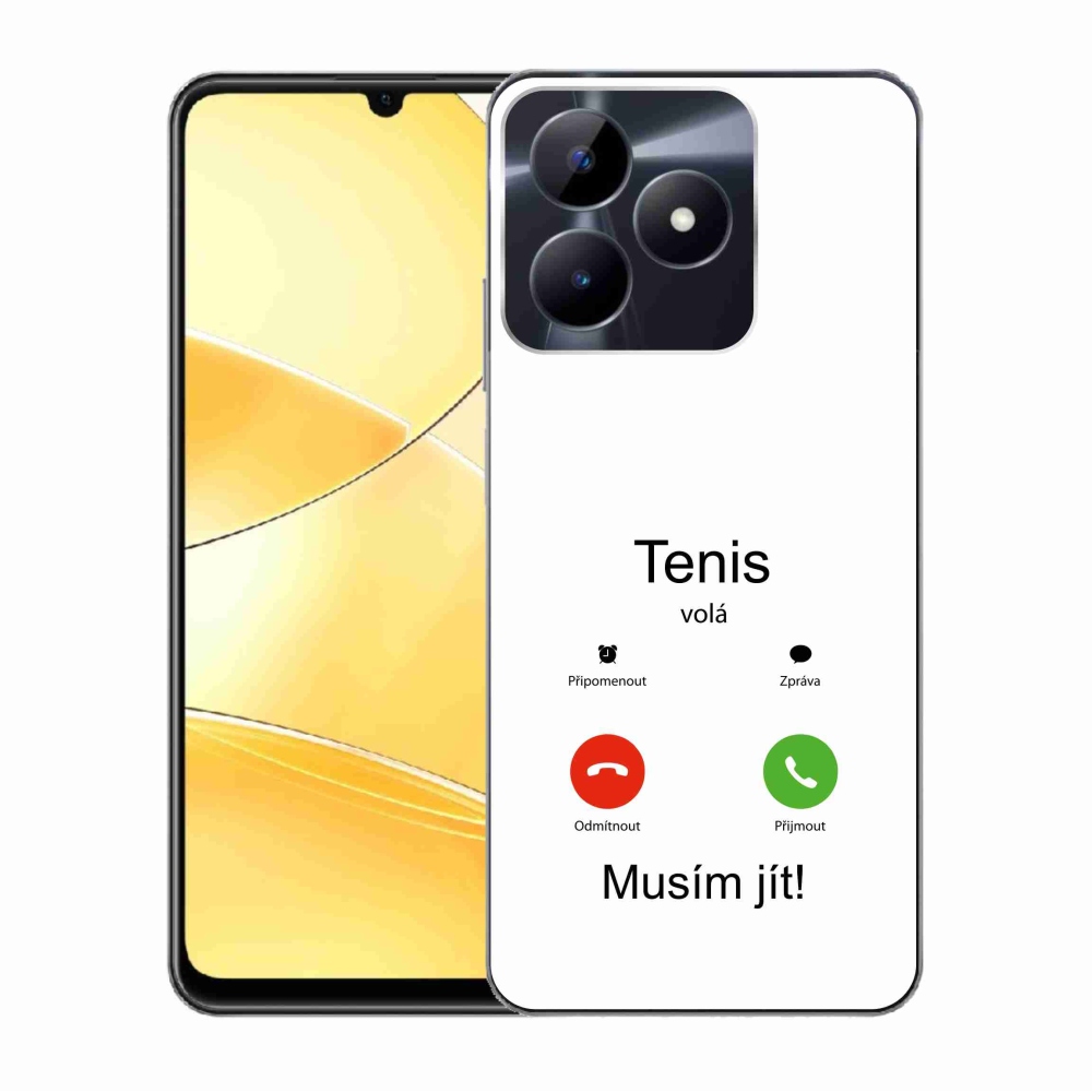 Gél borító mmCase a Realme C51/C53 készülékhez - teniszhívások fehér háttérrel