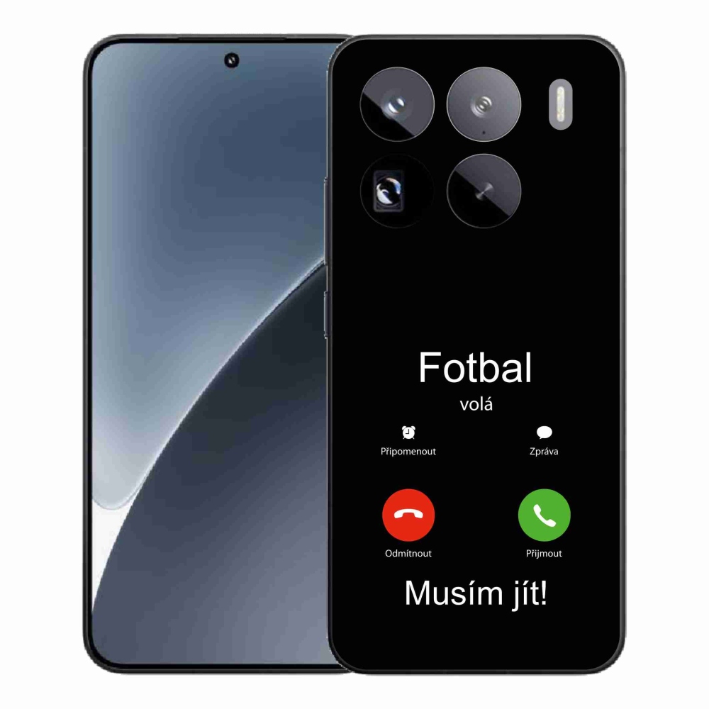 Gél borító mmCase a Xiaomi 15 Pro - futball hívások fekete háttérrel
