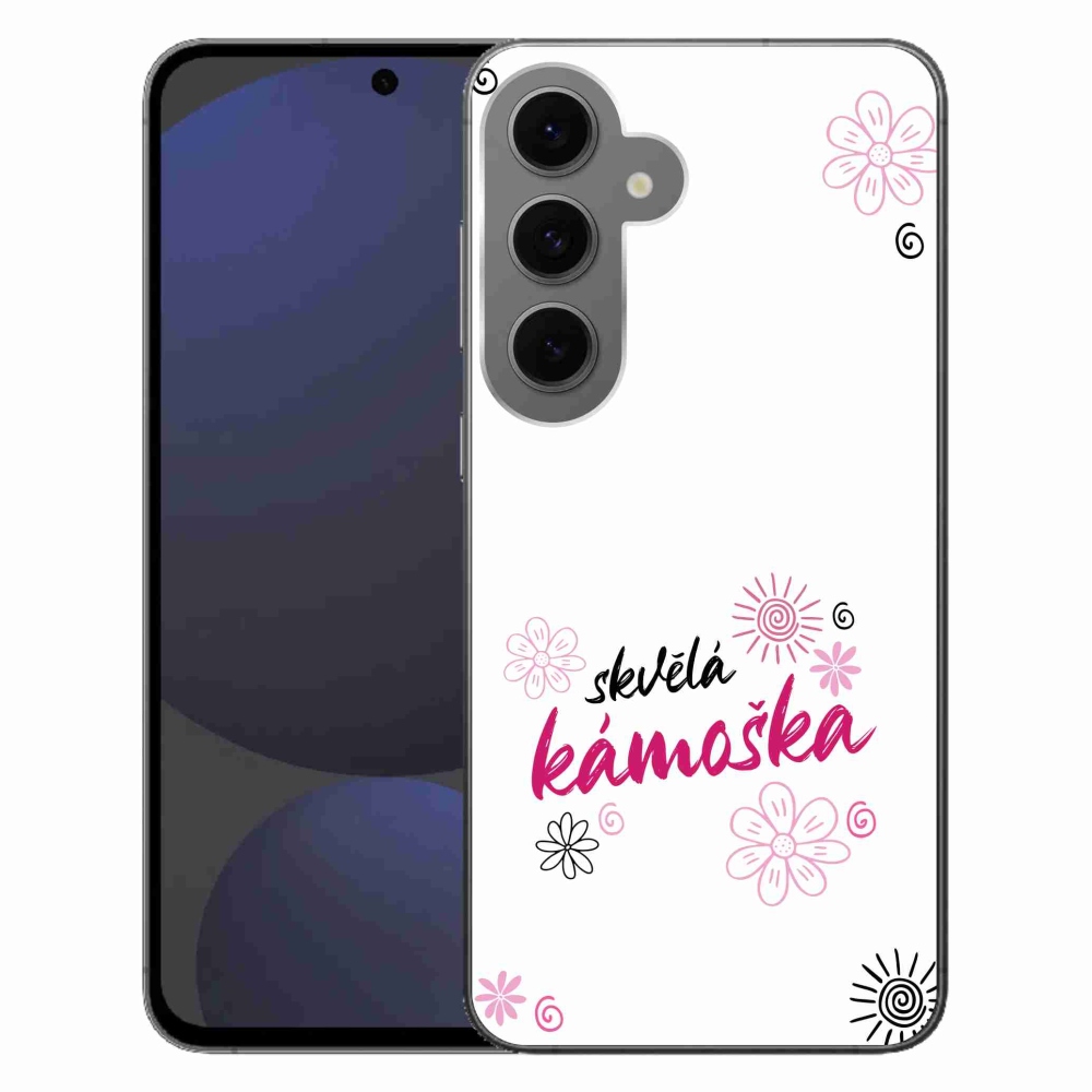 Gél borító mmCase Samsung Galaxy S24 FE - nagyszerű haver fehér háttérrel