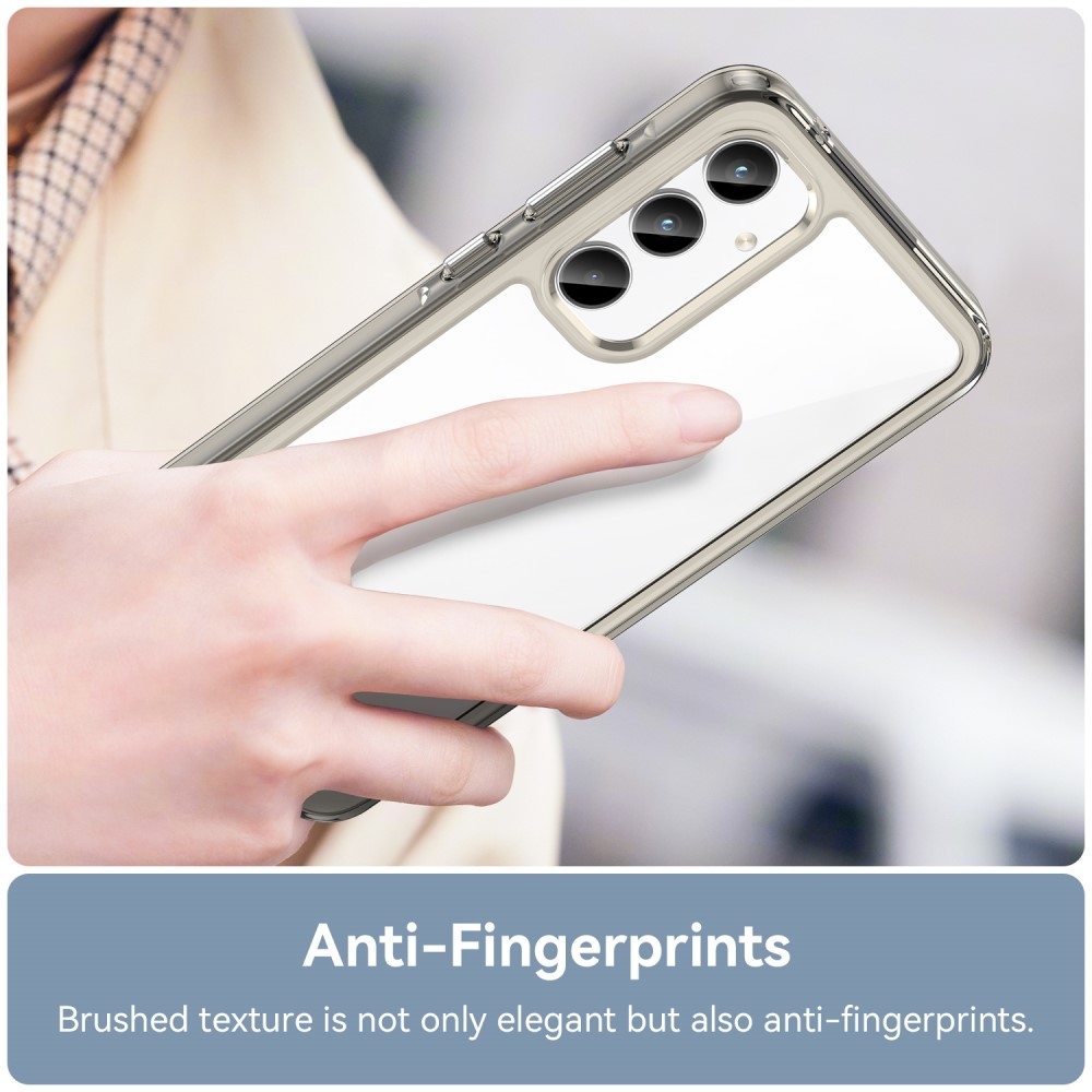 Gél tok kemény hátlappal Samsung Galaxy A35 5G készülékhez - szürke