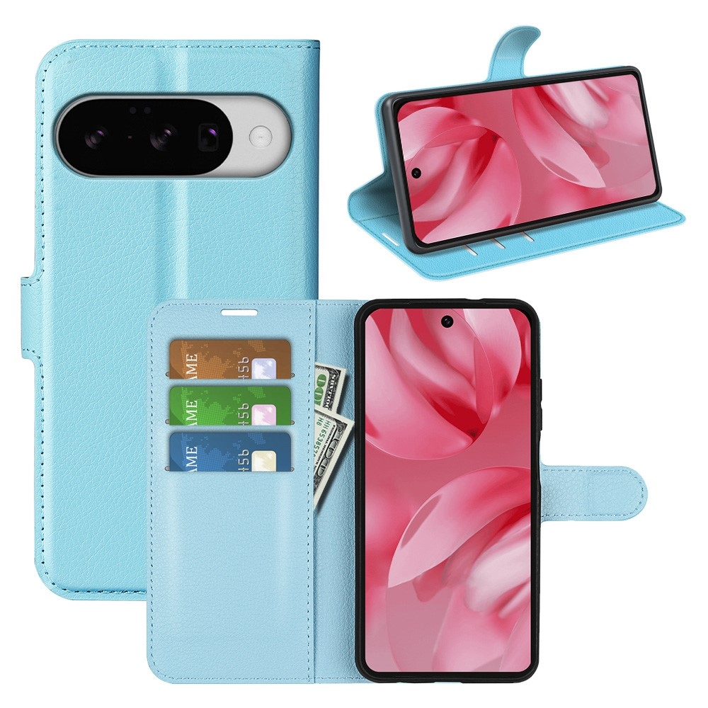 Litchi könyv tok a Google Pixel 10 számára - kék