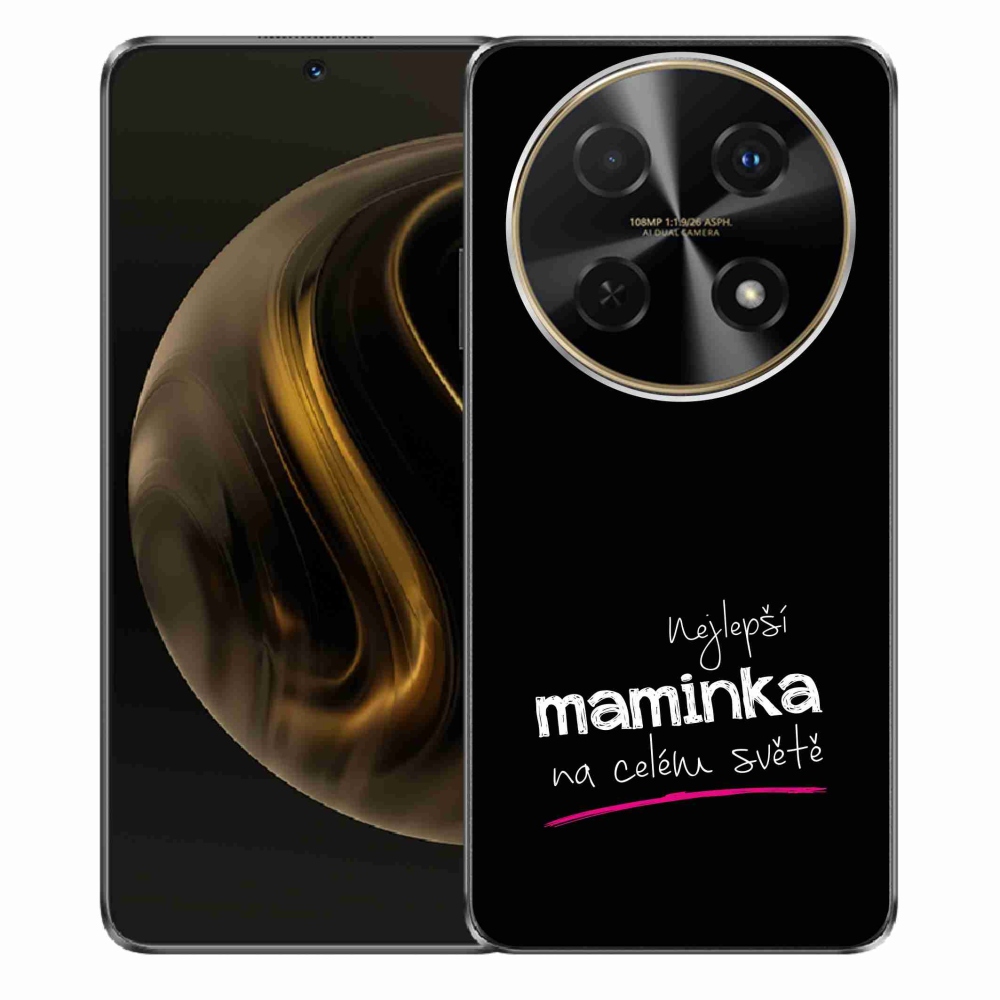 Gél borító mmCase a Huawei Nova 12i - legjobb anya 4 fekete háttérrel