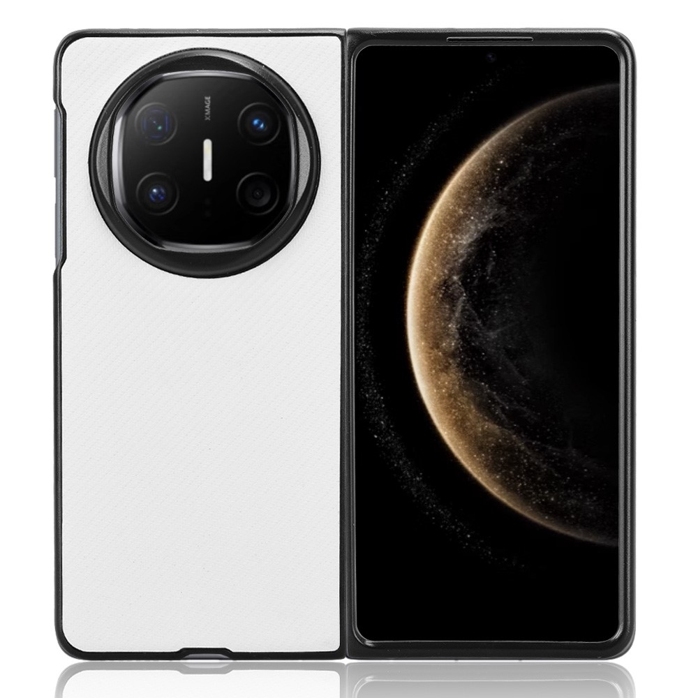 Textúrás műanyag borítás műbőrrel a Huawei Mate X6-on - fehér