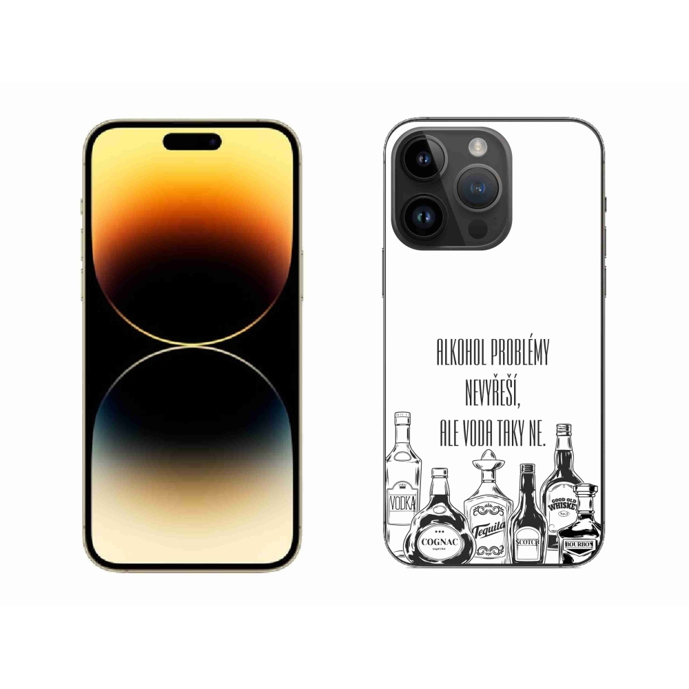 Gél borítás mmCase iPhone 14 Pro Max 6.7 készülékhez - vicces szöveg fehér háttérrel