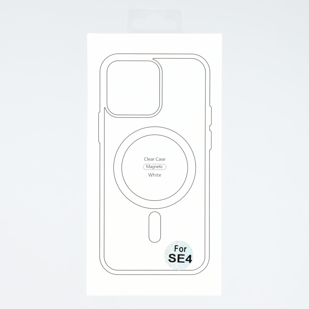 Matt zselés tok MagSafe támogatással iPhone 16e készülékhez - fehér