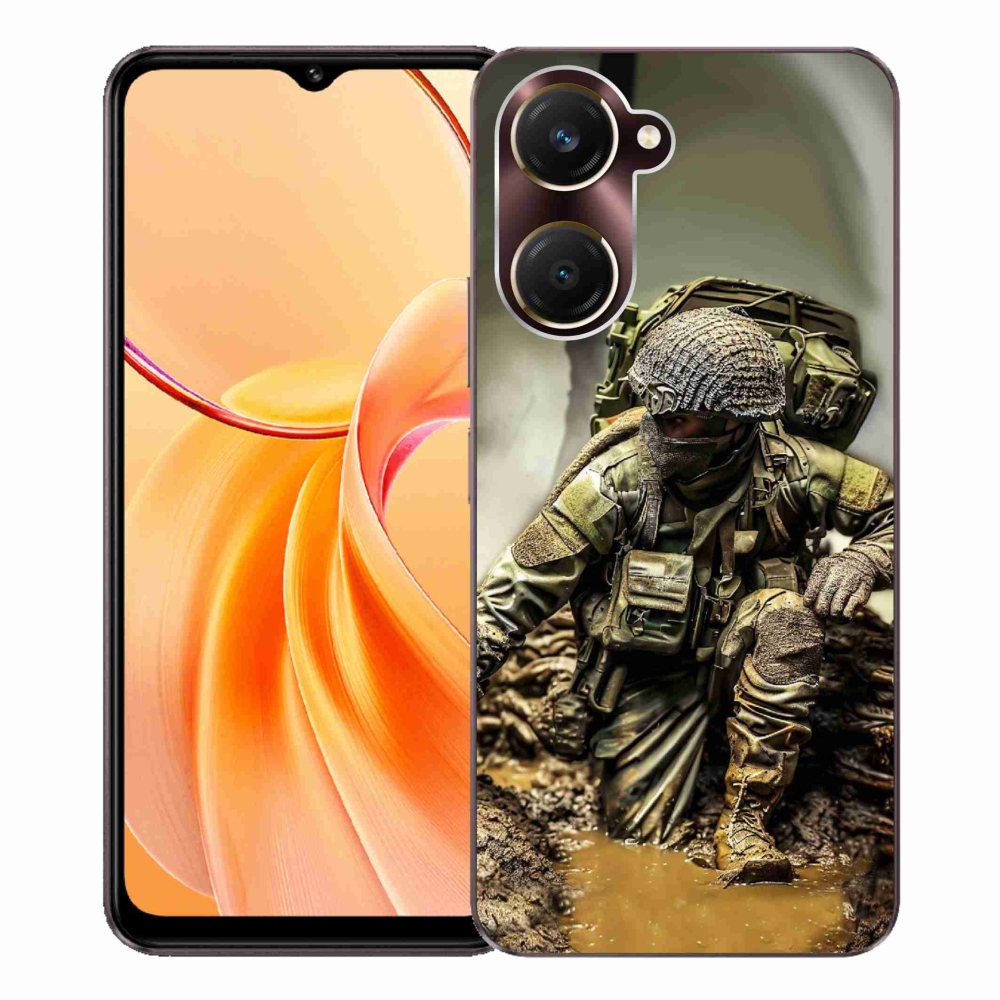 Gél borítás mmCase a Vivo Y28s 5G-hez - katona