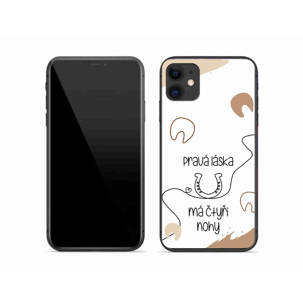Gél borítás mmCase iPhone 11 készülékhez - ló motívum fehér háttér