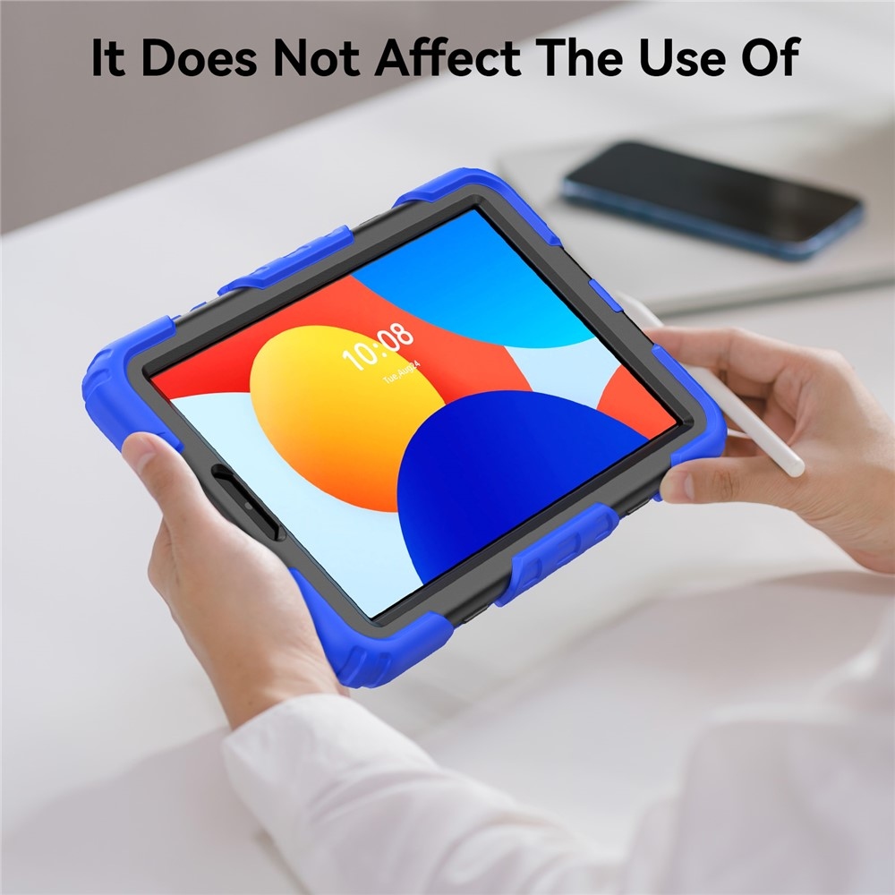 Strapabíró huzat kéztartóval és vállpánttal Xiaomi Redmi Pad SE 8.7 - sötétkék színben