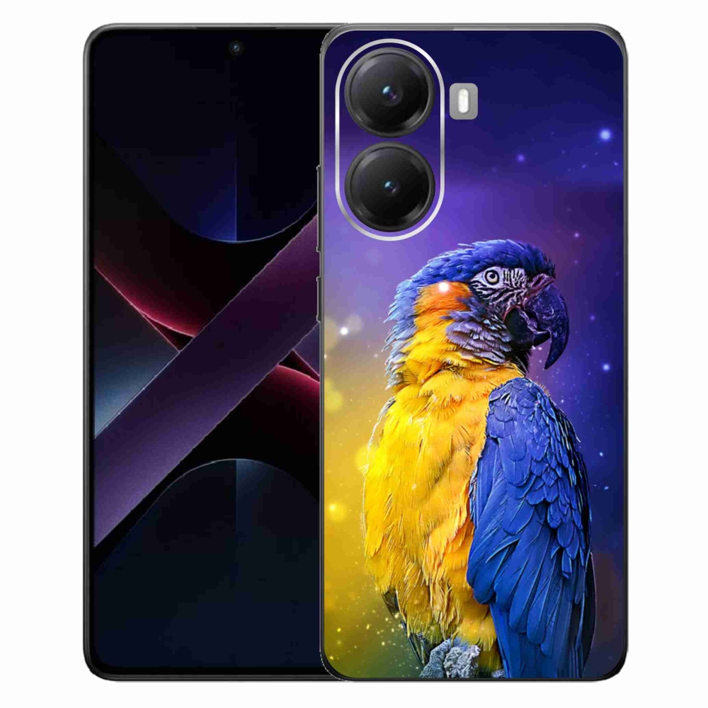 Gél borítás mmCase a Xiaomi Poco X7 Pro 5G-hez - papagáj ara 1